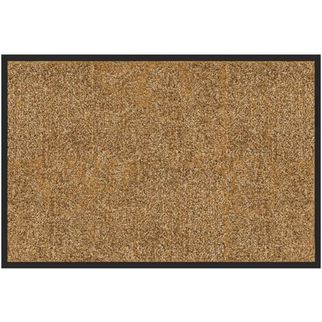 Karat – Tapis de porte paillasson Rhine beige 120 x 180 cm – Fibres polyamide pour salissures – Sous-couche vinyle antidérapante – Lavable à 30°C