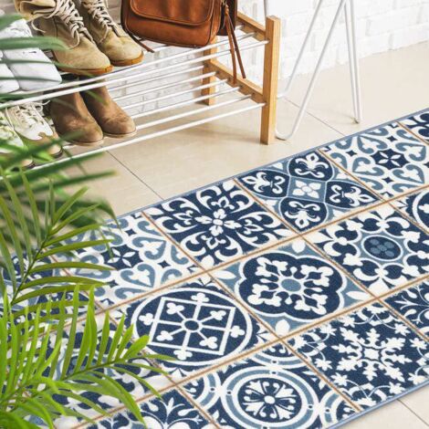 Karat – Tapis de couloir Swansea 80 x 50 cm – Polyamide antidérapant – Absorption sonore – Fabriqué en Allemagne – Bord lié