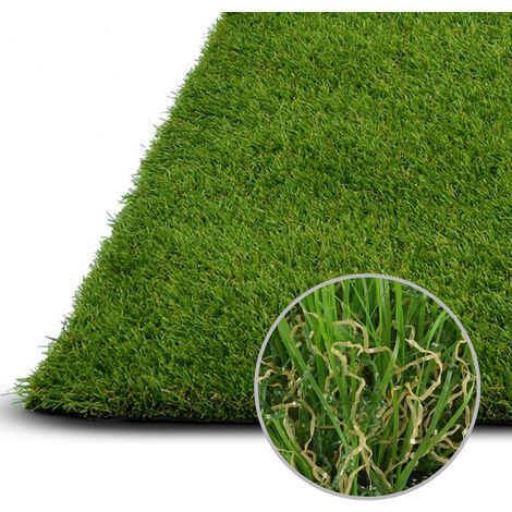 Tapis d'herbe verte synthétique 30 mm fausse pelouse dans une villa rouleau  supérieure Rotolo Altezza