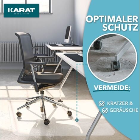 Tapis protège-sol Pour sols durs PET recyclé Transparent 75 x 120 cm