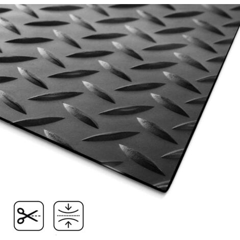 Feuille De Caoutchouc Noir Carrée 200x200x3 Mm - Résistante Haute Température (-20°C à 400°F) - Pour Joints, Isolation, Calfeutrage