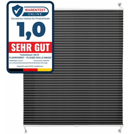 Casa Pura® Store Plissé - Avec Un Aspect écrasé élégant - Klemmfix Sans Perçage - Translucide Et Opaque - Blanc Cassé - 24 Tailles (100 X 100 Cm