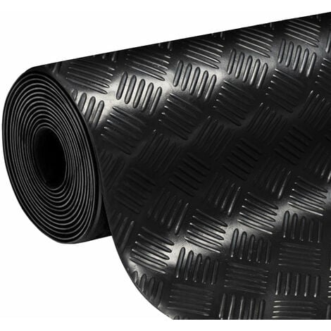 Revêtement de sol en caoutchouc sur mesure, Ép = 3 mm, texture Carreaux, 100 x 150 cm