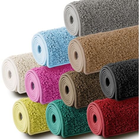 Tapis Shaggy à poils longs Crème 160 x 230 cm