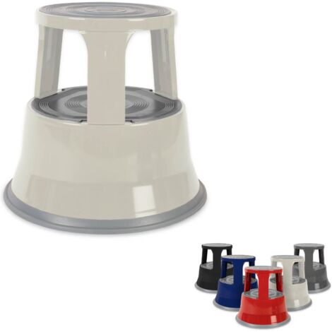 Casa Pura – Marchepied mobile en acier 40 cm – Charge maximale 150 kg – Roulettes antidérapantes – Certifié TÜV Süd pour sécurité