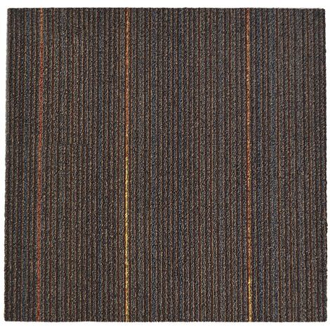 Dalles de moquette Antistatiques et absorbant les sons Berlin Marron 50 x 50 cm