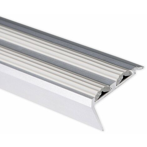 Casa Pura – Seuil d'escalier antidérapant en aluminium 90 cm – Double caoutchouc Power Grip – Pré-percé – Pour zones à fort passage (1/5)