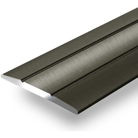 Karat – Barre de seuil en aluminium forme C 36 mm x 134 cm – Bande adhésive haute puissance – Pour sols durs stratifié, parquet, vinyle