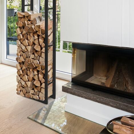 Festnight Étagère intérieure pour bois de chauffage - Étagère en bois de  cheminée - Pour bois de cheminée - 80 x 25 x 100 cm : : Jardin