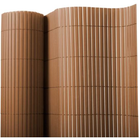 Casa Pura – Canisse PVC brise vue marron 150 x 500 cm – Résistante aux intempéries – Protection anti-UV – Installation facile sur supports irréguliers