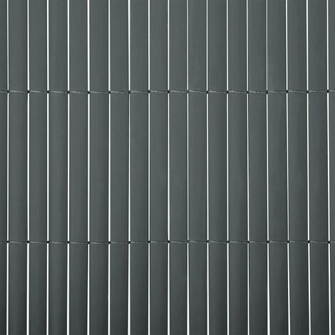 Canisse PVC Brise Vue, Paravent de Jardin, Piscines, Balcon Terrasse, Palissade en PVC, Gris 100 x 300 cm