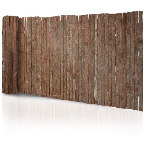 Casa Pura – Canisse en écorce brise-vue naturel 150 x 300 cm – Résistant aux intempéries – Pour clôtures et balustrades – Intimité et protection contre le vent