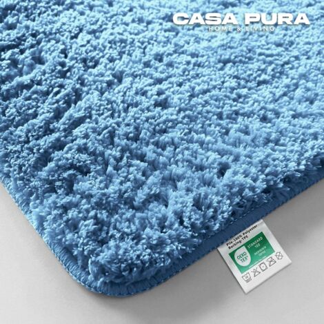 Tapis de bain Sky Uni Polyester Bleu ciel 60 x 100 cm