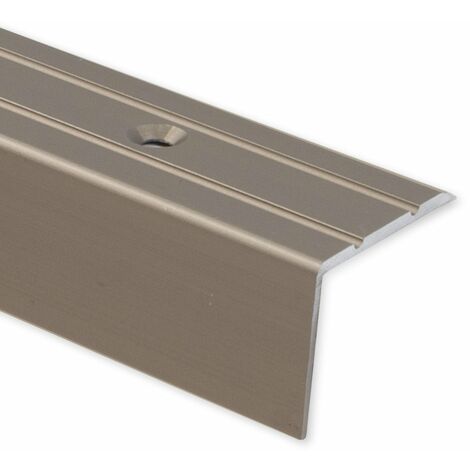 Karat – Seuil de nez de marche en aluminium pré-percé – Largeur 24,5 mm – Longueur 100 cm – Pour montage rapide et facile