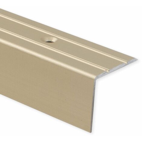Karat – Seuil de nez de marche en aluminium pré-percé – Largeur 24,5 mm – Longueur 100 cm – Montage rapide pour surfaces lisses