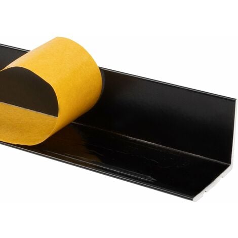 Seuil de nez de marche Aluminium Noir 24,5 x 20 mm Montage avec ou sans perçage