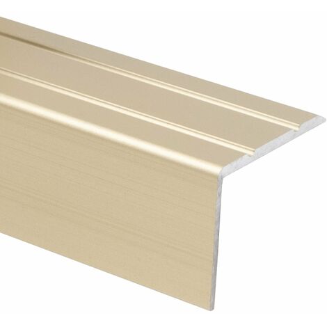 Karat – Seuil de nez de marche aluminium crème 100 cm – Dimensions 24,5 x 20 mm – Montage pré-percé ou autocollant