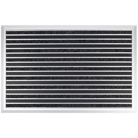 Paillasson en aluminium Spectral Fibre textile reps + brosses 54 x 83 cm