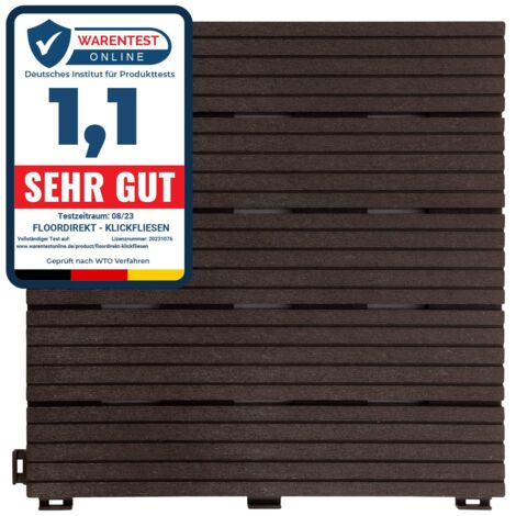 Dalle de Terrasse Claire Marron 30 x 30 cm, 1 Pièce (1/5)