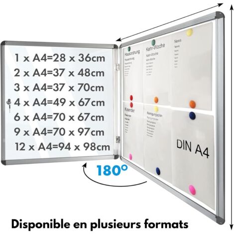 Tableau Avec Feutre Noir Lot De 2 Tableaux D'affichage En Feutre Avec Dos Autocollant Pour Les Murs, Tableau D'affichage, 43 X 20 Cm, Camel Foncé Tableau Blanc Avec Feutre
