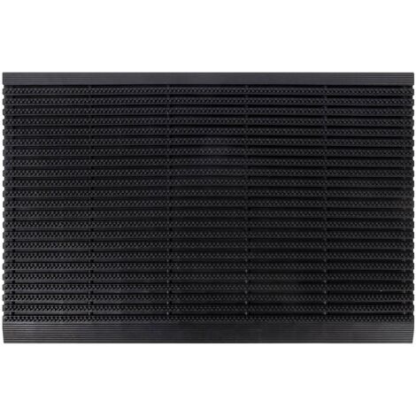 Tapis de porte en caoutchouc Résistant aux intempéries Avec bord d'attaque Hauteur : 20 mm 75 x 120 cm