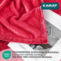 Couverture douillette Grace Rouge 150 x 200 cm
