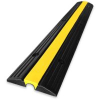 Floordirekt – Passe-câble Vesuv en caoutchouc 100L x 16l x 3H cm – Haute visibilité jaune – Résistant aux intempéries – Tunnel de gestion des câbles