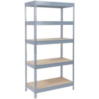 Étagère métallique 180 x 90 x 45 cm, Galvanisé, Capacité de charge, 875 kg