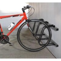 Range-vélos pour 4 vélos – Installation au sol ou murale – Finition noire