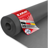 Tapis extérieur, Finition nervurée Fin, Gris, 100 x 200 cm