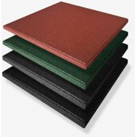 Karat – Dalle de protection caoutchouc 50 x 50 cm – Antidérapante et amortissante – Installation sans colle – Résistante aux intempéries