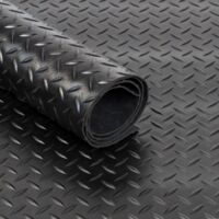 ETM – Revêtement de sol en caoutchouc Tôle Larmée 100 x 100 cm – Épaisseur 3 mm – Résistant de -30°C à +69°C – Antidérapant pour charges élevées