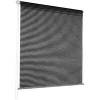 Store enrouleur Fashion coloris Deluxe Stripe Gris anthracite 120 x 150 cm