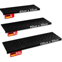 Karat – Marche d'escalier en caoutchouc antidérapant – Dimensions 25 x 65 cm – Résistant aux intempéries – Protection contre l'usure et la saleté