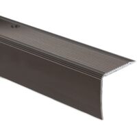 Karat – Profilé nez de marche auto-adhésif en aluminium – Forme L 30 x 20 mm – Longueur 100 cm – Couleur bronze