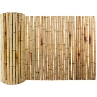 Casa Pura – Canisse en bambou ronds 150 cm x 250 cm – Résistant aux intempéries – Diamètre Ø 26 mm – Pour séparation d'espace et confidentialité