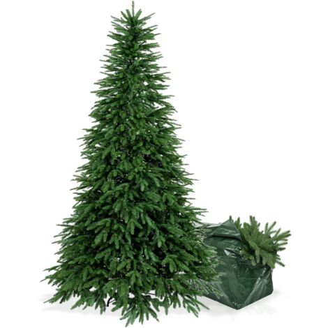 BOP Albero di Natale in PE Real Touch e PVC, rami rasoterra, realistico, Borsa Omaggio, Orione 150 cm