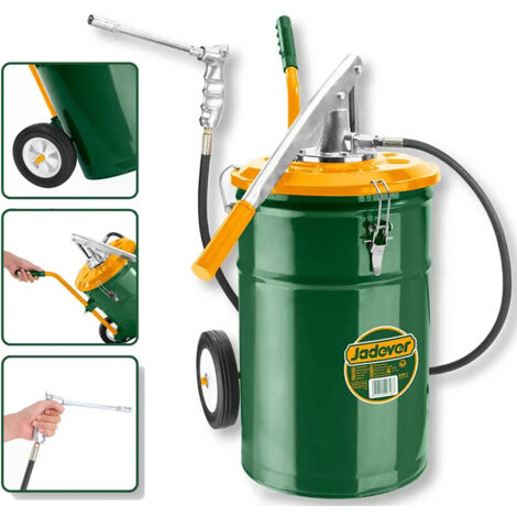 Jadever JDHY2A25 Ingrassatore pneumatico 25 Kg manuale Bidone in Acciaio per Auto Camion