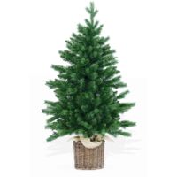 BOP Albero di Natale da tavolo Real touch, con vaso in vimini Ulisse