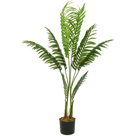 Kunstpflanzen,Kunstpalme im Topf,Künstliche Pflanze,Bäumchen Areca,künstliche Pflanzen,Hawaii Grün Fake Plant,für Schlafzimmer Büro Garten Hochzeit Party Deco 110 cm hoch (1/5)