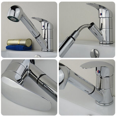 GTDE Brauseschlauch 150 Cm – Edelstahl, 1/2 IG & 15 Mm AG, Für Ausziehbare Küchenarmaturen – Silber, Verchromt