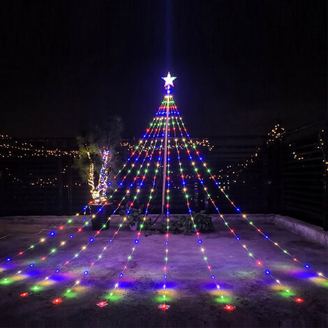 LED Überwurf Lichterkette Weihnachtsbaum Haloyo®,9 Saiten à 3,5 m