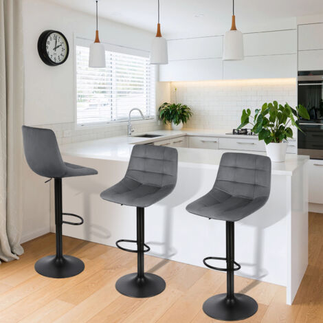 2er-Set Barhocker HWC-A73, Barstuhl Tresenhocker, Metall Industriedesign stapelbar Schwarz ab 133,99 € (August 2026