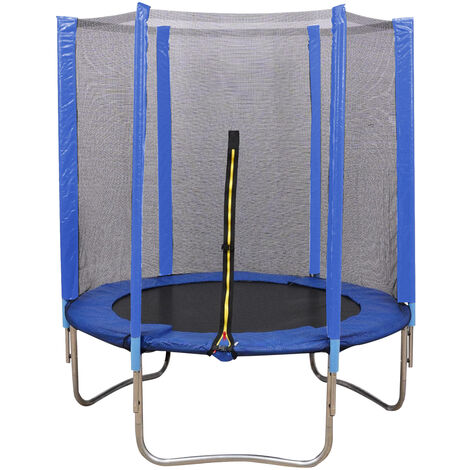 Trampolin Gartentrampolin Kindertrampolin Outdoor Trampolin Komplettset Sicherheitsnetz Blau 1.524m