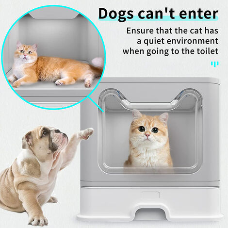 Geschlossene Katzentoilette Mit Deckel & Schublade – Extra Groß, Geruchsabsorbierend, Mit Matte & Zubehör