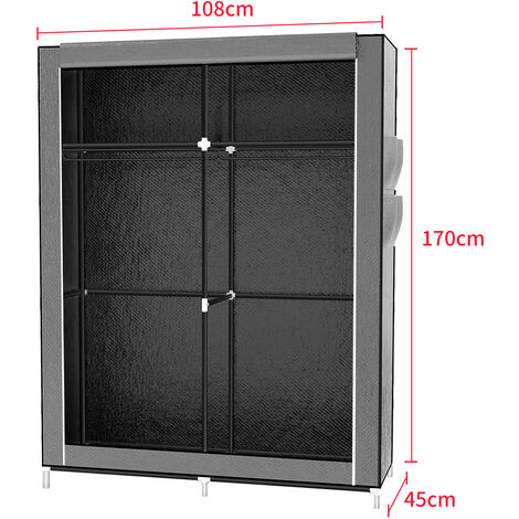 Steckregal Kleiderschrank, 8 Fächer, 2 Kleiderstangen Garderobenschrank Hxbxt 145 X 110 X 37 Cm Weiss Bunt  E6cc4f5b 1126 521b 9737 1db4fd9584f1