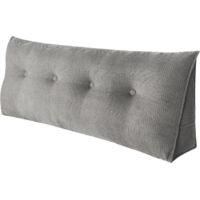 Haloyo® Keil-Lesekissen Bettseitenkissen Nachttischkissen Seitenschläferkissen 120x50x20cm grau