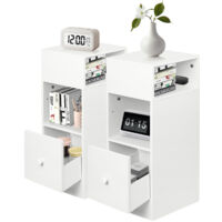 2er set Nachttisch Nachtkommode Nachtschrank Beistelltisch Nachttischschränkchen Sofatisch Holz 253066cm Weiß