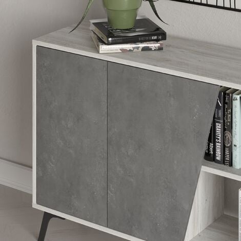 Decortie Fiona Console Sideboard Display Unit 180 - Ancient White / Retro Grey