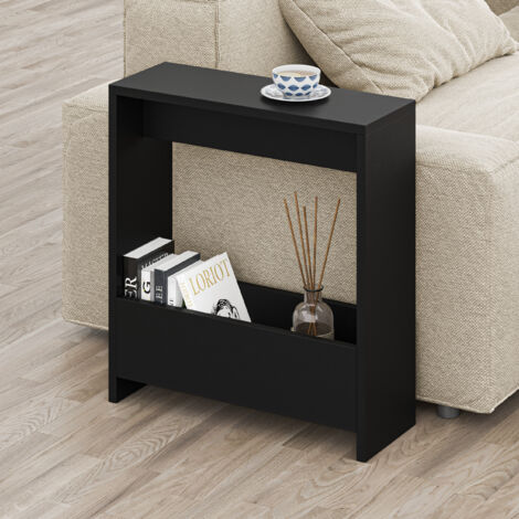Decortie Simpi Modern Side End Table Multipurpose With Creativeness H 60cm 2 Tier - Black Bute